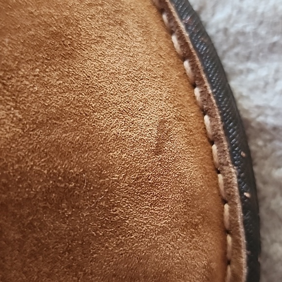 UGG Womens Size 9 Elijo Chestnut Suede Shearling Pull On Cuffed Boots - Picture 9 of 10